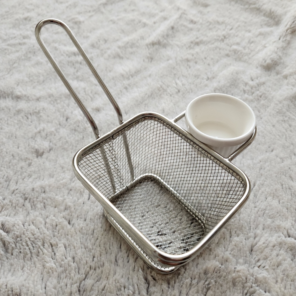 Mini Fry Basket w. Mini Dip Bowl